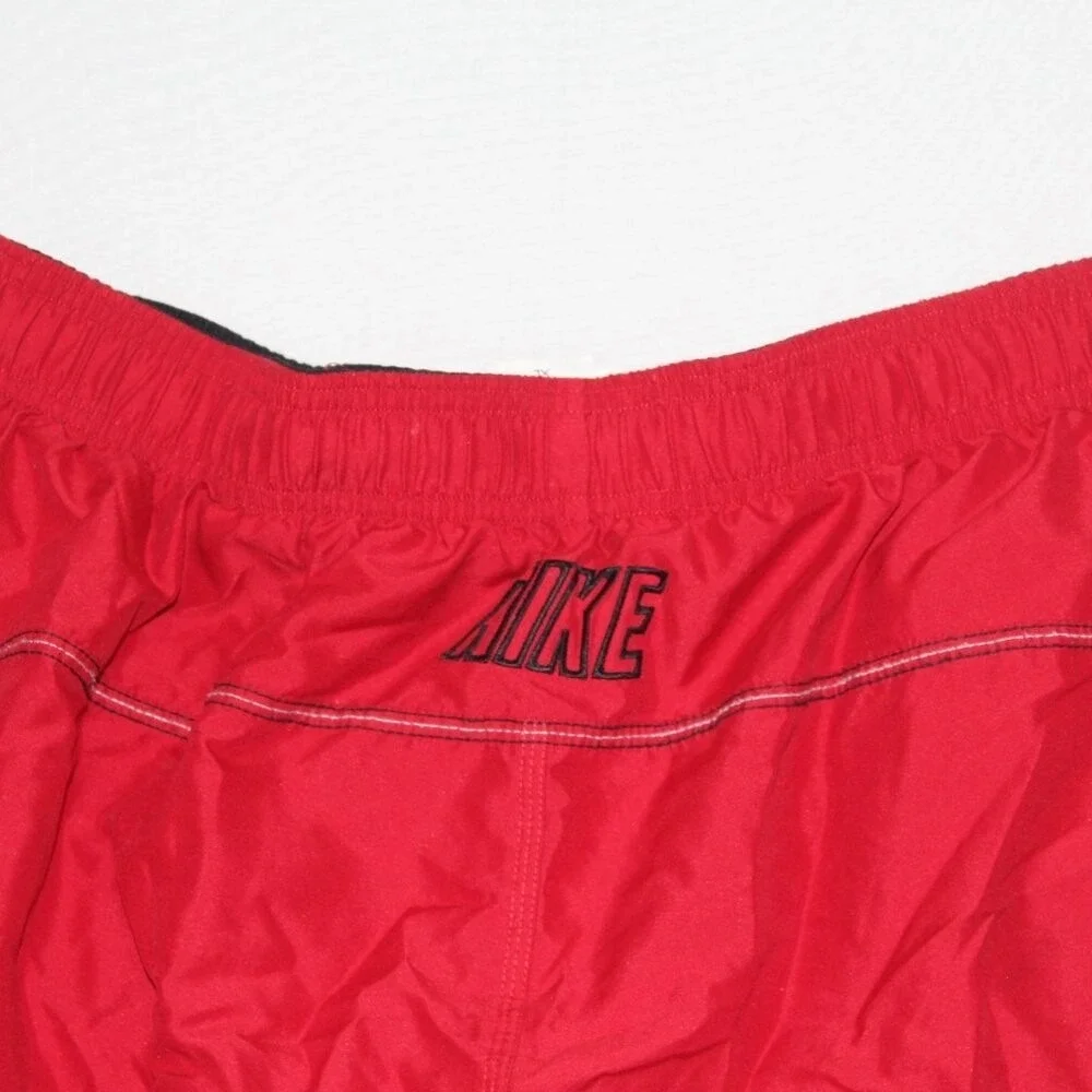 Nike Men Red Board Shorts Swim Outdoor Swoosh Size XL